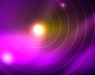 Shiny circles glowing abstract background