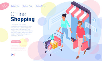 web page template for online shopping