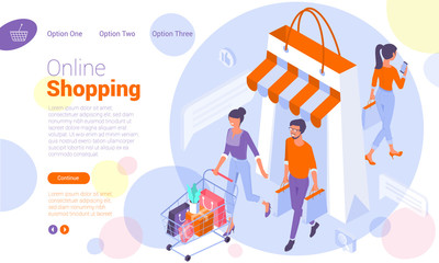 web page template for online shopping