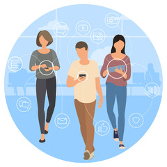 social media  networking people