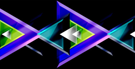 Dynamic triangle composition abstract background