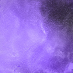 Violet ink and watercolor textures on white paper background. Paint leaks and ombre effects. Hand painted abstract image.