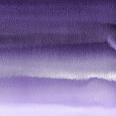 Violet ink and watercolor textures on white paper background. Paint leaks and ombre effects. Hand painted abstract image.