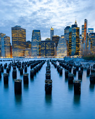 Blue Hour Viewing the New York City Skyline