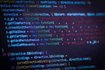 binary code on dark background