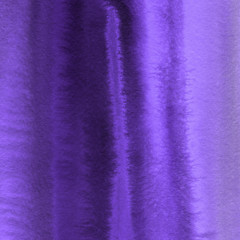 Violet ink and watercolor textures on white paper background. Paint leaks and ombre effects. Hand painted abstract image.