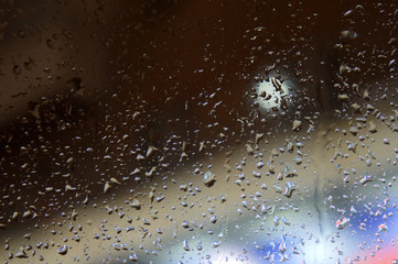 drops on glass background
