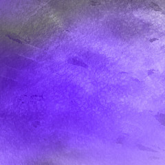 Violet ink and watercolor textures on white paper background. Paint leaks and ombre effects. Hand painted abstract image.