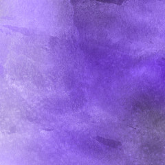 Violet ink and watercolor textures on white paper background. Paint leaks and ombre effects. Hand painted abstract image.
