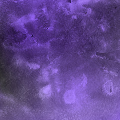 Obraz premium Violet ink and watercolor textures on white paper background. Paint leaks and ombre effects. Hand painted abstract image.