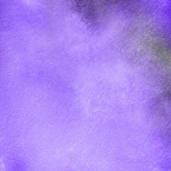 Violet ink and watercolor textures on white paper background. Paint leaks and ombre effects. Hand painted abstract image.