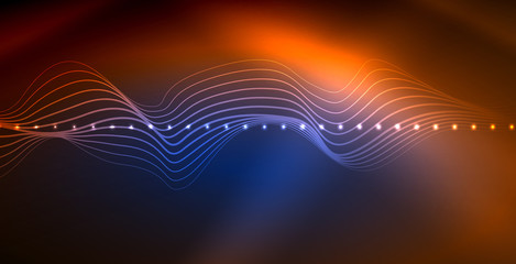 Neon wave background