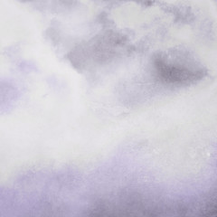 Violet ink and watercolor textures on white paper background. Paint leaks and ombre effects. Hand painted abstract image.