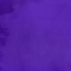 Violet ink and watercolor textures on white paper background. Paint leaks and ombre effects. Hand painted abstract image.