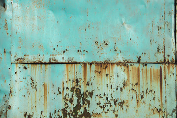 Green metal iron rusty grunge background