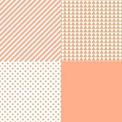 Pattern set. Geometric vector background. polka dots, triangle, line.Texture for fabric textile. A4 paper, poster, postcard, wrapping. Nude colors.