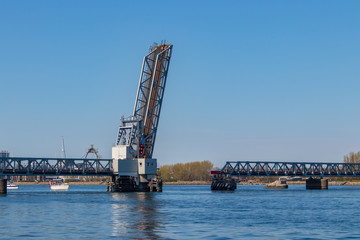 Bascule bridge in Aalborg, Denmark.