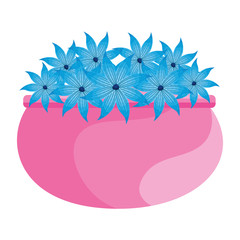 floral decoration in ceramic pot