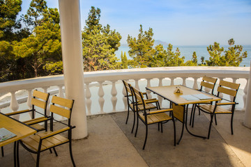 Summer cafe on the beach