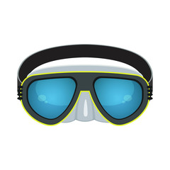 Scuba diving glasses vector design illustration isolated on white background