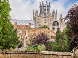 Obraz premium Ely Cathedral, with its famous octagonal tower, Cambridgeshire, England, UK