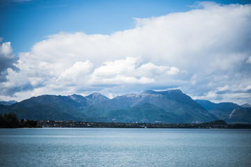 Beautiful italian alpine Lake Garda