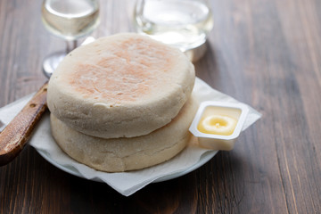 typical portuguese bread of Madeira Bolo do caco