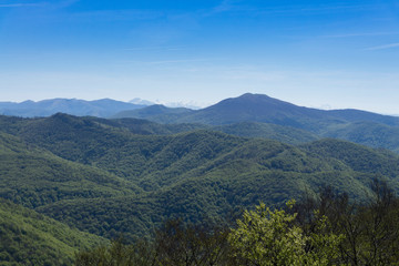 Fototapeta na wymiar Landscape of Navarra. View of mountains