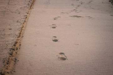 footprints in the sand