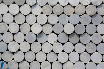 Concrete cylindrical samples for concrete mixes testing. - obrazy, fototapety, plakaty