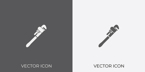 Light & Dark Gray Icon of Wrench For Mobile, Software & App.. Eps. 10.