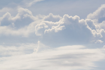 white cloud background and texture. strange cloud shape on sky.
