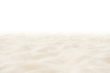 Fototapeta na wymiar Fine beach sand in the summer sun, On white background.