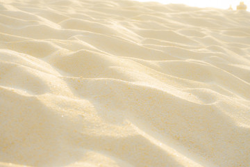 Aerial view Fine beach sand in the summer sun