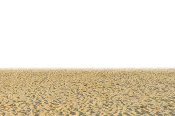 Beach sand on white background