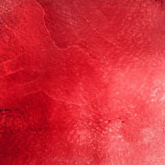 Red ink and watercolor texture on white paper background. Paint leaks and ombre effects. Hand painted abstract image.