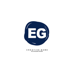 E G EG Initial logo template vector. Letter logo concept