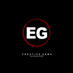 E G EG Initial logo template vector. Letter logo concept