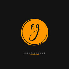 E G EG Initial logo template vector. Letter logo concept