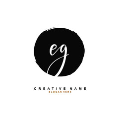 E G EG Initial logo template vector. Letter logo concept