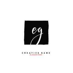 E G EG Initial logo template vector. Letter logo concept