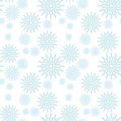 Seamless background pattern with a variety of colored floral motifs.