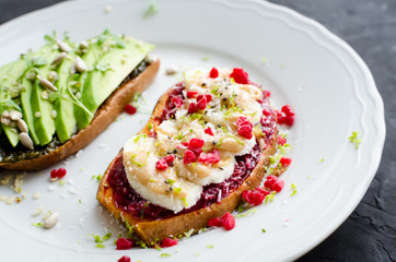 Healthy sandwich for breakfast, snack or lunch