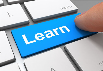 Fototapeta premium learn push button concept 3d illustration