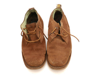 Old Yellow Boots Isolated 