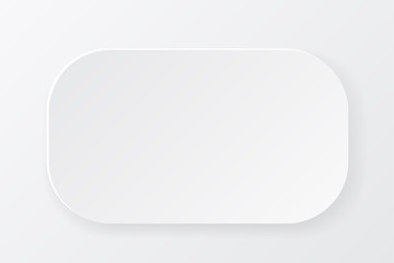 White blank button on white background