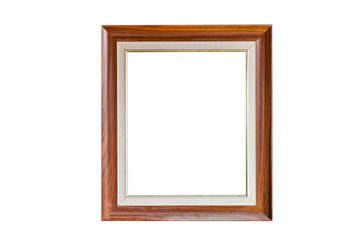 Fototapeta premium Classic wooden frame isolated on white background