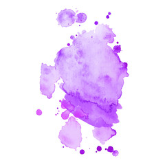 Abstract isolated colorful vector watercolor splash. Grunge element for paper design.