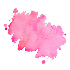 Abstract isolated colorful vector watercolor splash. Grunge element for paper design.
