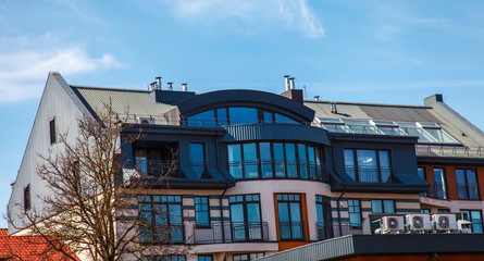 Fragment of the house in Vilnius Old Town